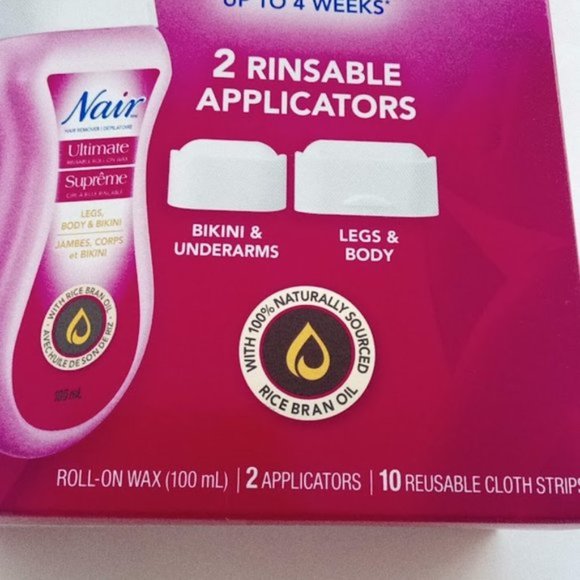 New In Box Nair Hair Remover Ultimate Microwaveable & Rinseable Roll-On Wax - Picture 3 of 12